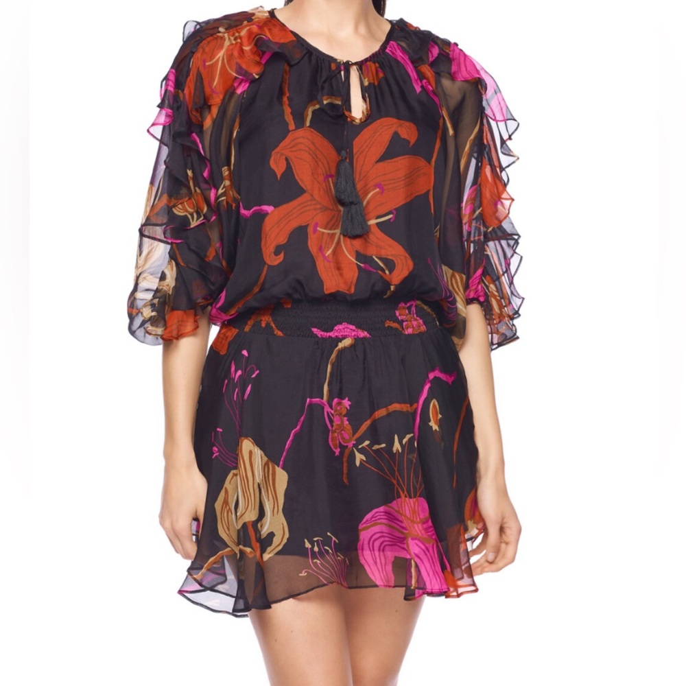 Souvenir Floral Black Dress